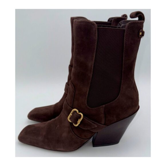 EUC-Anthropologie x Sam Edelman Bree Buckle Boots - Brown - 8.5 - Picture 4 of 10